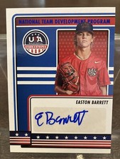2023 Panini USA Stars & Stripes Easton Barrett Blue Foil Auto #NTDP-EB