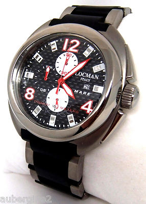  LOCMAN *MARE* (SEA) TITANIUM & CARBON CHRONOGRAPH WATCH on BRACELET, NEW.  $995