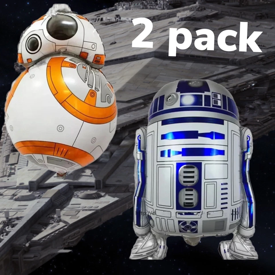 5 Pack ❤️Star Wars Foil Balloon R2-D2 BB-8 Jedi Samui Party Decoratio toys Robot - Image 2 of 4