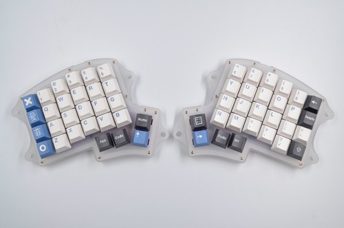 Keebio Iris Rev 6 Split Mechanical Keyboard Gazzew Boba U4 Lubed GMK