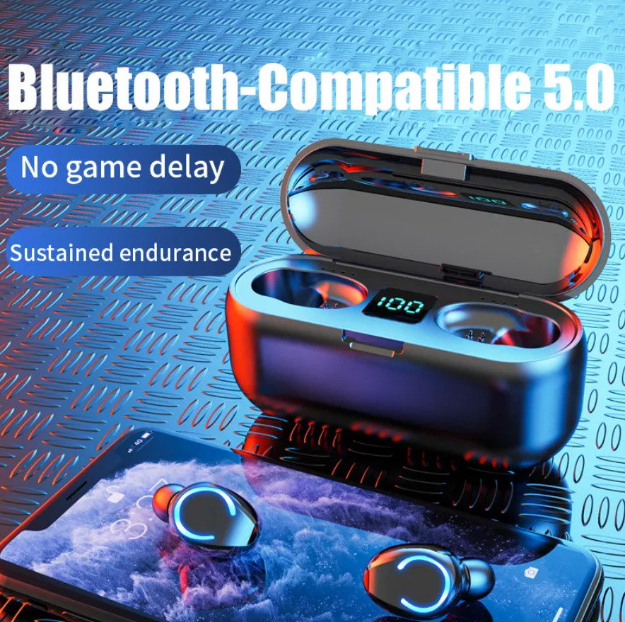 Cuffie Bluetooth in-ear Touch Control senza fili con custodia per iphone android foto 4