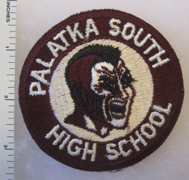 OLDER Vintage Cut Edge US ARMY ROTC INDIAN PATCH PALATKA SOUTH HIGH 
