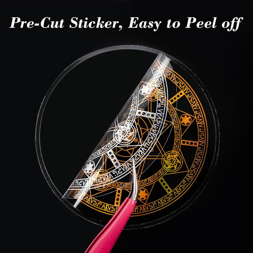 Die Cut Golden Holographic Stickers, 360-Piece Glitter Translucent Decorative De - Picture 2 of 8