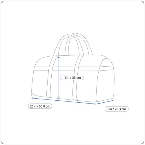 Lulu Dharma Blue & Brown Adjustable Strap Ocean Linen Weekender Bag Sz L - Picture 12 of 12