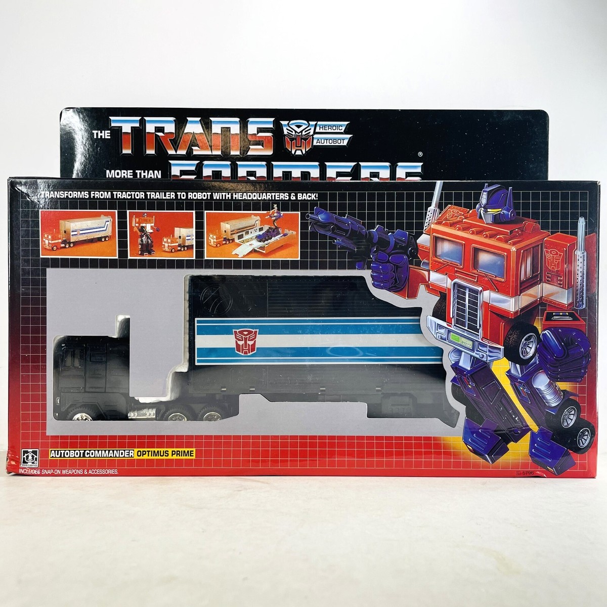 Transformers G1 Black Optimus Prime Transforming Toy Figure K.O.