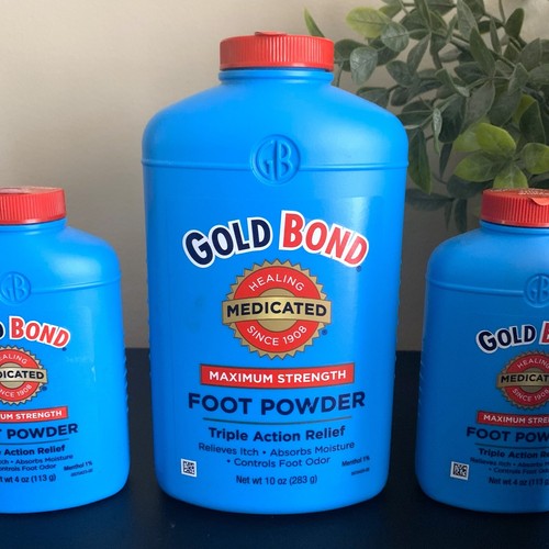 Lote de 5 Polvo PIE Gold Bond MÁXIMA Fuerza CON TALCO Azul Medicado 10 oz 4 - Imagen 5 de 6