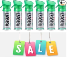 Boost Oxygen Pocket Size Natural Aroma 3 Liter Canister (6 Pack)