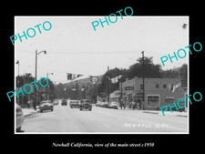 OLD LARGE HISTORIC PHOTO OF NEWHALL CALIFORNIA VIEW OF THE MAIN STREET c1950