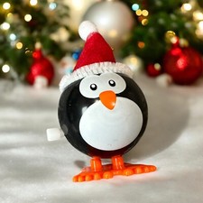 WindUp Toy Penguin Walking Round Party Favors Winter Figure X Mas Holiday Gift