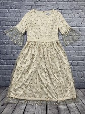 Piper & Scoot Dress Sz M Knee-Length Floral Tulle Cocktail Cottage NEW!