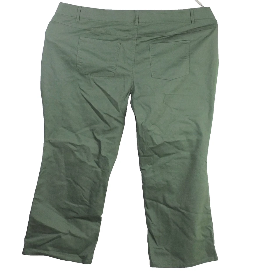 NEW Woman Within Green Plus Size 32W Denim Jeans Stretch Tummy Control Boot Cut - Image 2 of 3