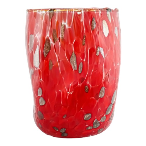Set of Six 6 Murano Glass Drinking Art Tumblers Pink Green Blue Red Bronze - Picture 10 of 21