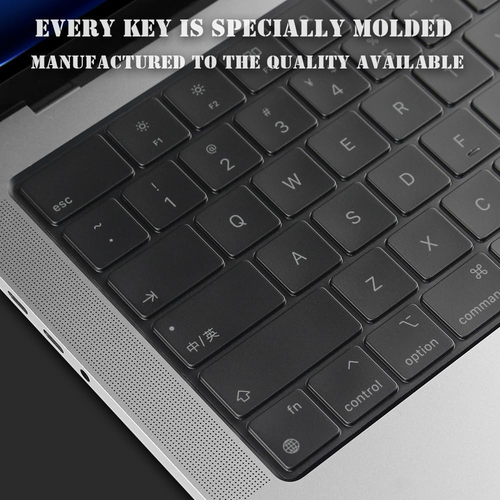Keyboard Cover Skin For 2025-2022 MacBook Air 13.6 Inch 15.3 Inch M4 M3 M2 Black - Afbeelding 7 van 12
