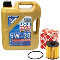 MotoröL Set 5W-30 5 Liter + ÖLfilter 32103 FüR Mini Clubman Coupe Paceman Cooper