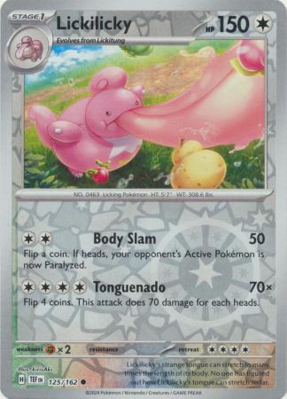 LICKILICKY 125/162 TEMPORAL FORCES POKEMON (REVERSE HOLO, NM)