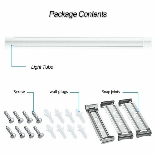 10 x 120 cm LED luce per ambienti umidi tubo luce per vasca cantina garage bianco freddo - Foto 5 di 12