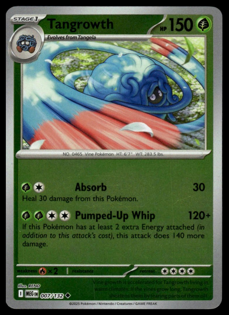 Tangrowth ME01: Mega Evolution #007/132 Reverse Holo NM
