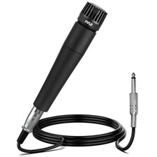 PylePro Dynamic Handheld Microphone, Professional Moving 6.14" x 1.24", Black