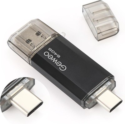 USB Stick 64GB, 2 in 1 OTG Speicherstick 64GB USB 2.0 Pen Drive Memory Stick