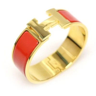 Hermes Bracelet H PM en émail or rouge corail H300001F 152926975 [U] - Photo 1/4
