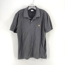Brooks Brothers Performance Polo Shirt Mens Large Slim Fit Gray Supima Cotton L