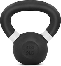 Kettlebell Da 4-32 Kg Rivestiti in Polvere Con Impugnatura Larga, Kettlebell Da