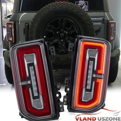 LED Tail Lights For 2021-2026 Ford Bronco DRL w/Dynamic & Sequential Indicator