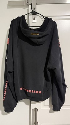 Balenciaga Sponsor Logos Large Zip-Up Hoodie Size S (3) | eBay