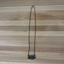 Native America Navajo Sterling Silver Turquoise Necklace By Johnny Dixon.