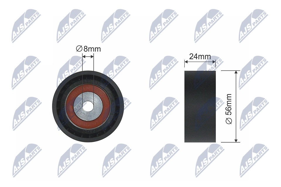 Fits NTY RNK-RE-007 PULLEY IDLER V-BELT
