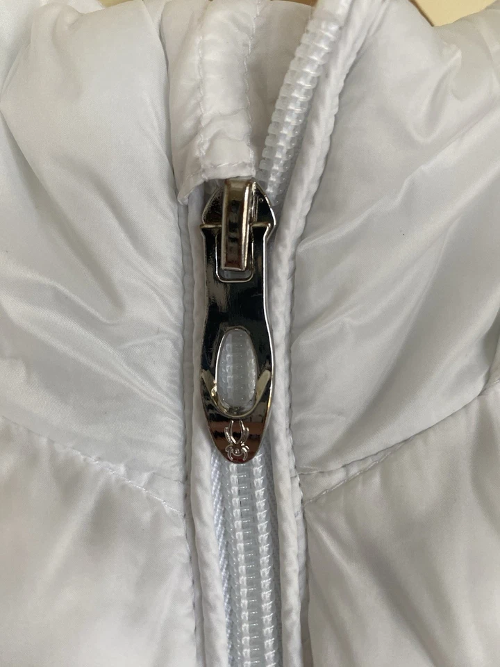 Spyder Boundless длинный пуховик куртка белый M водостойкий стеганый капюшон молнии - Изображение 3 из 4