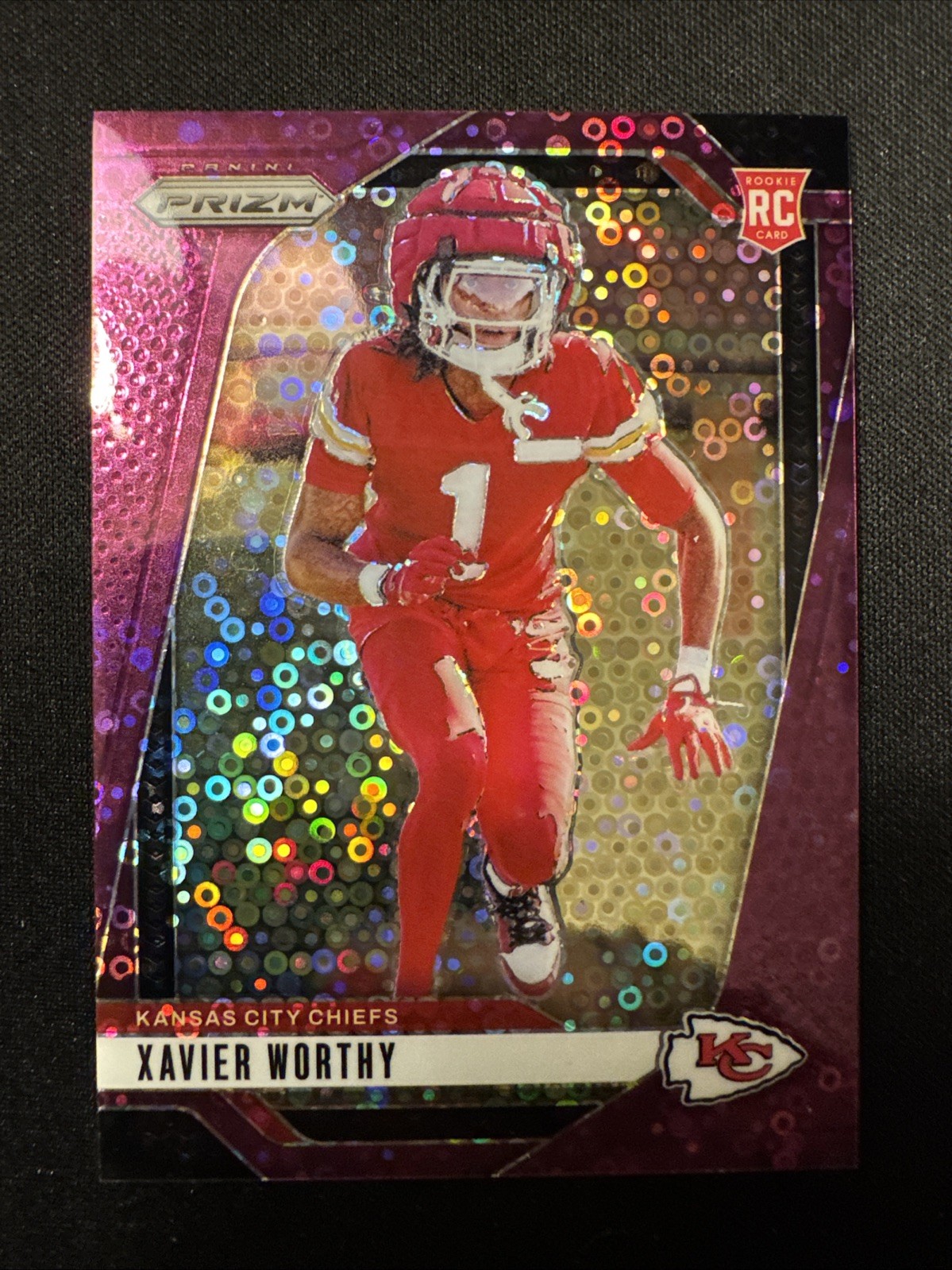 2024 Panini Prizm - Rookies Xavier Worthy #399 Purple Disco Prizm (RC) /49