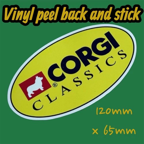 Corgi Classics Toys Vinyl Sticker Vintage 60s Shop Window Car Diecast Decal Cars
