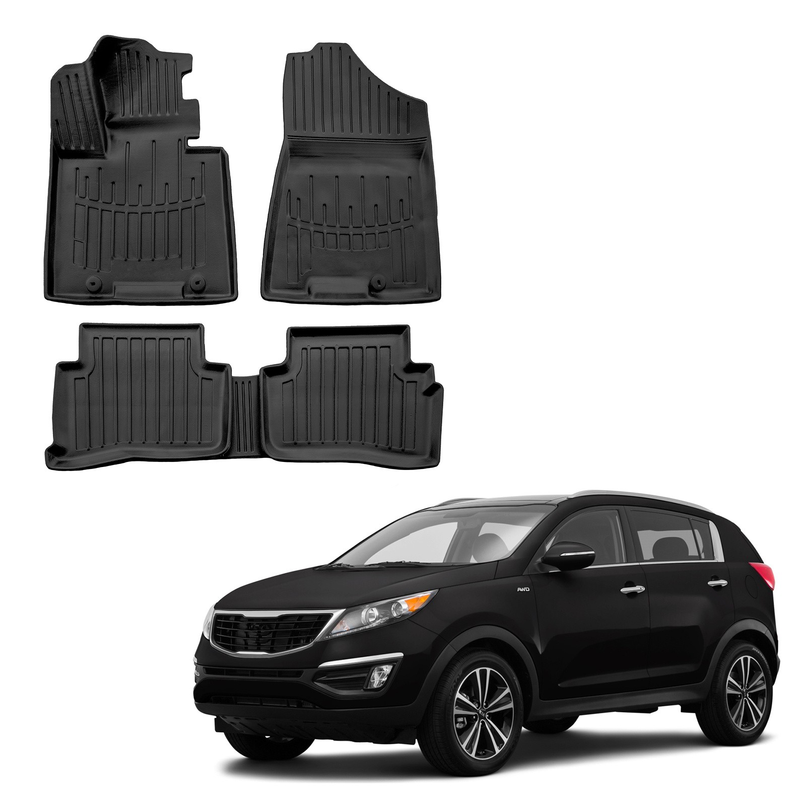 Tapis de sol en caoutchouc 3D Kia Sportage idéal pour les sorties