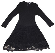 Red Valentino Drop Waist Mesh Lace Black Dress Women's Medium Portugal