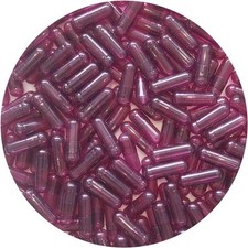 Pure Capsules&reg; Size 1 purple Clear Vegetarian Capsule Tio2 Free,Natural Colorant