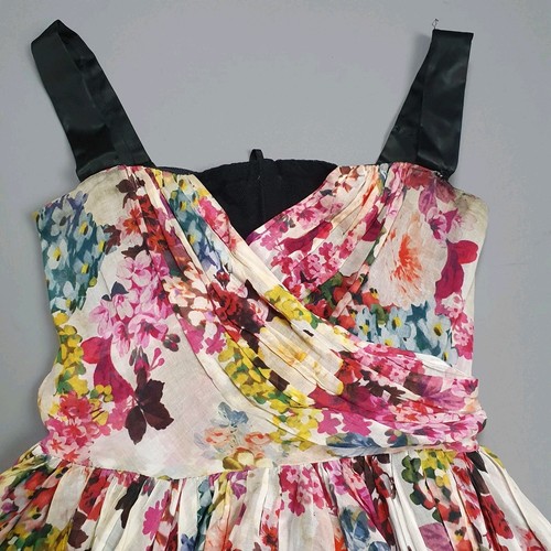 DOLCE & GABBANA Multicolour Floral Mini Cotton Corset Dress Size 40IT, UK8, S - Picture 3 of 12
