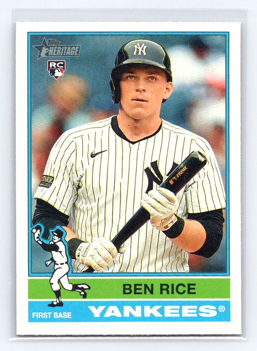 2025 Topps Heritage #406 Ben Rice Rookie New York Yankees