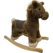 Mamas  Papas Plush Rocking Horse Wooden Frame - Excellent Condition