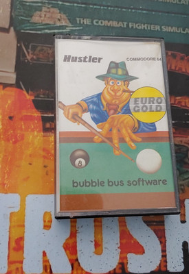 Hustler (Eurogold 1984) Commodore C 64 (Tape, Manual Box) works 8-bit classic