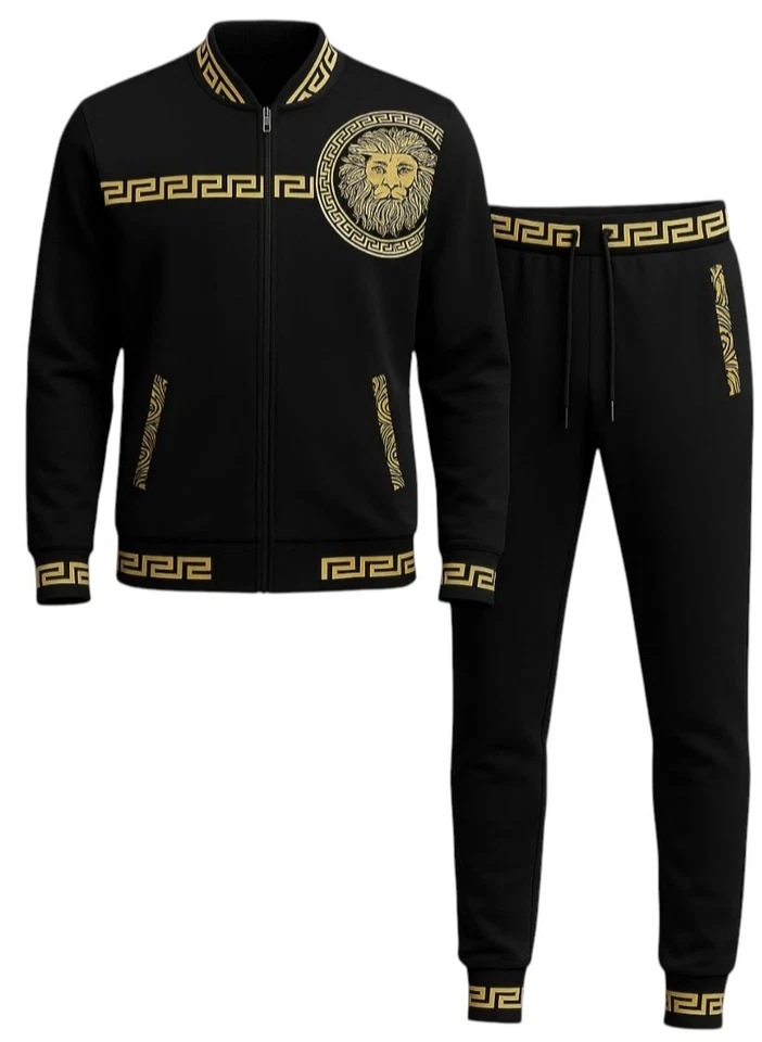 Conjunto de traje técnico de diseñador de peso medio estampado de tigre informal para hombre (5031) Foto 2 de 4