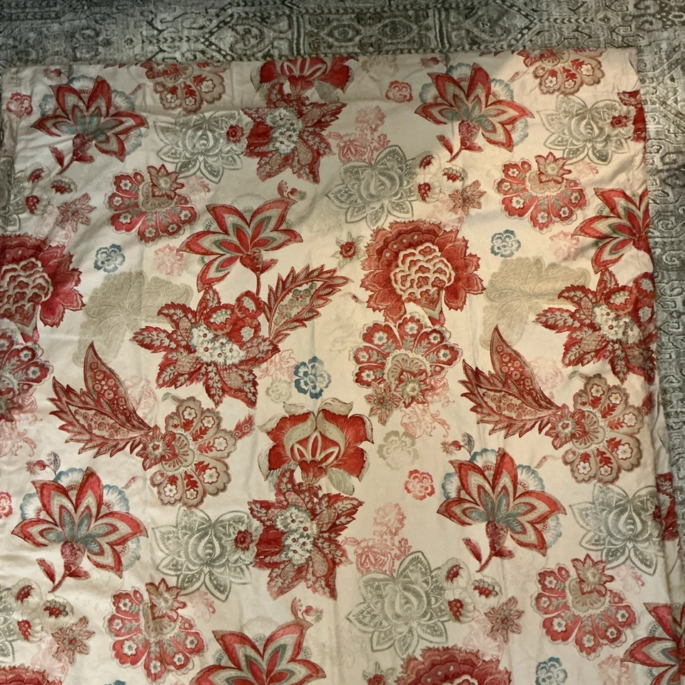 2 PAINÉIS JACOBINOS VERMELHOS CELEIRO FLORAL CINDY CRAWFORD ROUGE 79 X39 Grannycore - Imagem 4 de 4