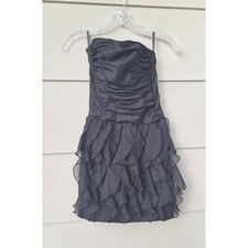 Cache 90s Y2K Strapless Corset Ruffle Mini Black Dress Whimsywoth Fairy Grunge 4