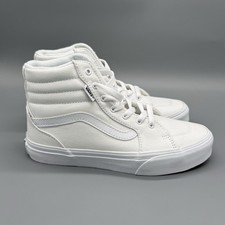 Vans Filmore Hi Youth Size 4 YT White/White Canvas High Top Sneakers VN0A5HZD7HN