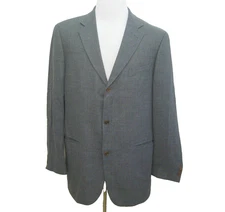 HUGO BOSS Men's (Size 42L) Gray 3 Button Wool Sport Coat Blazer Suit Jacket
