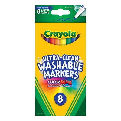 Crayola Filzstifte Set 8 Farben Auswaschbar Ideal Für Kinder Feine Spitze