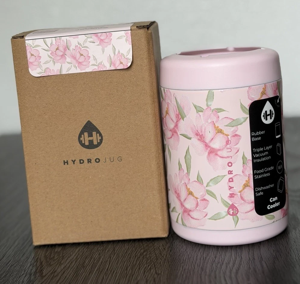 Hydrojug x Jane Collection JESSICA Pink Floral Limited Edition Can Cooler Coozy
