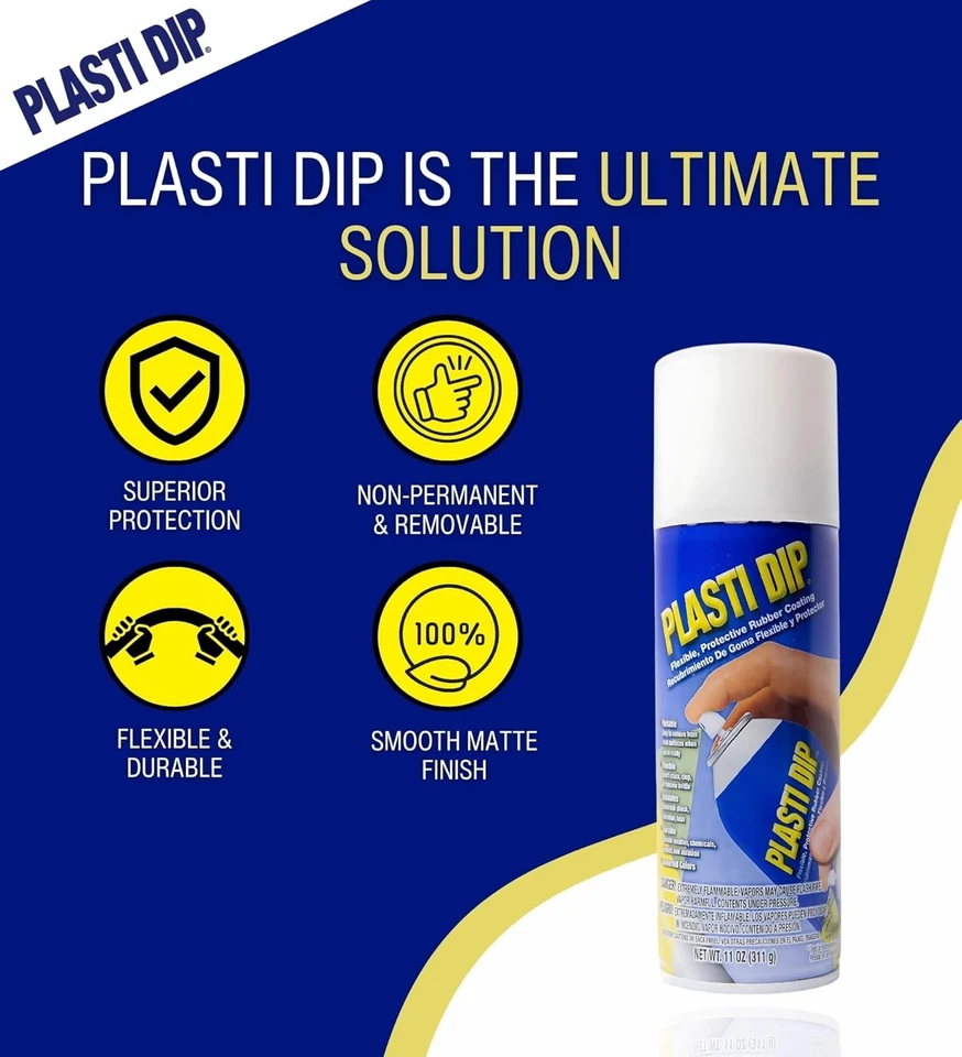 Recubrimiento de goma multiusos Plasti Dip - 5,5 onzas (paquete de 2), blanco  Foto 4 de 4
