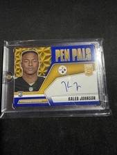 Kaleb Johnson 2025 Donruss Elite Pen Pals Rookie Blue Ink Auto #PP-KAL