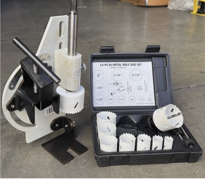 Tube & Pipe Notcher 90 Degree Notch Up To 2'' Tubing & 13pcs Bi Hole Saw Kit. OK